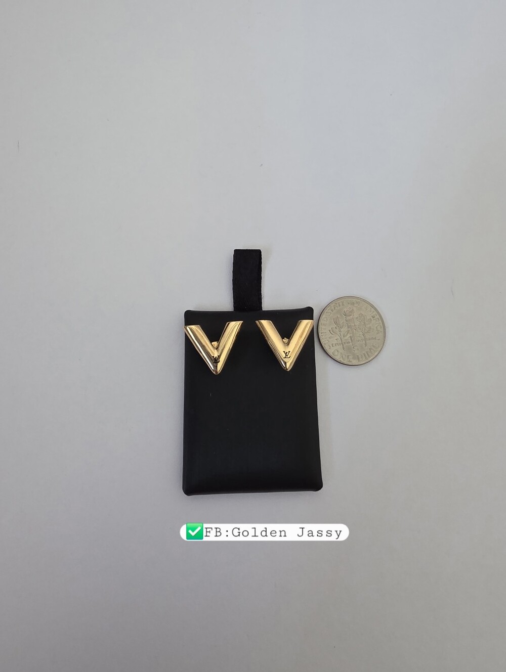 18K Real Gold Stud Earring